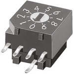 KNITTER-SWITCH 10 Way Through Hole DIP Switch, Rotary Flush Actuator