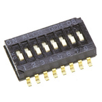 TE Connectivity 8 Way Surface Mount DIP Switch SPST, Rocker Actuator