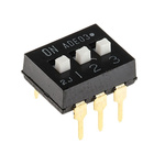 TE Connectivity 3 Way Through Hole DIP Switch SPST