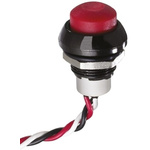 IP67 Hall Effect Push Button Switch 5mA 50mA Plunger Pre-wired Momentary, -40 → +85°C, 3.5 → 14.5 V