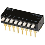 C & K 10 Way Through Hole DIP Switch SPST, Side Actuator