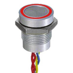 APEM Illuminated Piezo Switch, Momentary, SPST, IP68, IP69K, Flying Lead, 200 mA@ 24 V dc, -40 → +75°C