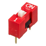 APEM 1 Way Through Hole DIP Switch SPST, Raised Actuator