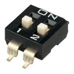 Apem 2 Way Surface Mount DIP Switch SPST, Raised Actuator Slide Actuator