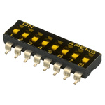 APEM 8 Way Surface Mount DIP Switch SPST, Recessed Actuator Slide Actuator