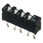 APEM 4 Way PCB SIP Switch SPST