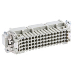 Han D Series size 24 B Connector Insert, Male, 64 Way, 10A, 250 V