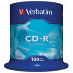 43411 | Verbatim CD-R 52x 100pk Spindle