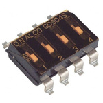 TE Connectivity 4 Way Surface Mount DIP Switch SPST