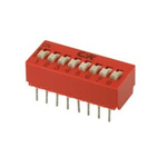 C & K 12 Way Through Hole DIP Switch SPST, Raised, Slide Actuator