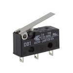 DB1C-A1LB | ZF SPDT-NO/NC Short Lever Microswitch, 6 A @ 250 V ac, Solder Terminal