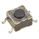 2-1437565-7 | Black Button Tactile Switch, Single Pole Single Throw (SPST) 50 mA @ 12 V ac 0.7mm