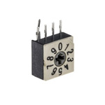 Hartmann 16 Way Through Hole Rotary Switch, Cross Shaped Slot Actuator