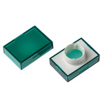 561211-605 | Green Rectangular Push Button Lens for use with TP2 Series