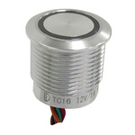 Capacitive Push Button Switch,Illuminated, Red, NPN, IP68
