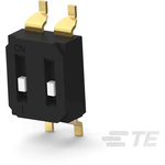 TE Connectivity 2 Way Surface Mount DIP Switch SPST, Recessed Actuator