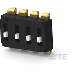 TE Connectivity 4 Way Surface Mount DIP Switch SPST, Raised Actuator