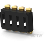 TE Connectivity 4 Way Surface Mount DIP Switch SPST, Raised Actuator