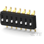 TE Connectivity 7 Way Surface Mount DIP Switch SPST, Raised Actuator
