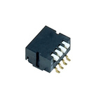 NIDEC COPAL ELECTRONICS GMBH 4 Way PCB Piano Dip Switch 4PST, Piano Actuator