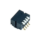 NIDEC COPAL ELECTRONICS GMBH 4 Way PCB Piano Dip Switch 4PST, Piano Actuator