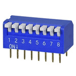 CUI 8 Way Through Hole DIP Switch SPST, Raised Actuator Actuator