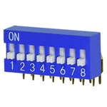 CUI Devices 4 Way Through Hole DIP Switch SPST, Raised Actuator Actuator