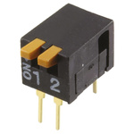 Omron 2 Way Through Hole DIP Switch DPST, Piano Actuator