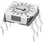 KNITTER-SWITCH 10 Way Through Hole DIP Switch, Rotary Flush Actuator, IP67