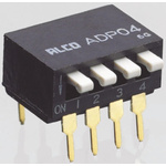 TE Connectivity 6 Way Surface Mount DIP Switch SPST, Piano Actuator