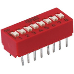 C & K 1 Way Through Hole DIP Switch SPST, Extended Actuator