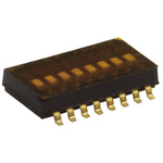 C & K 6 Way Surface Mount DIP Switch SPST, Flush Actuator