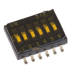 Apem 2 Way Surface Mount DIP Switch SPST, Flush Slide Actuator