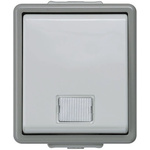 Siemens Grey Rocker Light Switch, 1 Way, 1 Gang, Delta