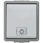 Siemens Grey Rocker Light Switch, 2 Way, 1 Gang, Delta