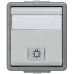 Siemens Grey Rocker Light Switch, 2 Way, 1 Gang, Delta