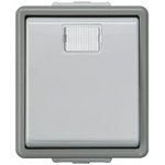 Siemens Grey Push Button Light Switch, 1 Way, 1 Gang, Delta