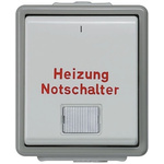 Siemens Grey Rocker Light Switch, 1 Gang, Delta