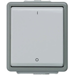 Siemens Grey Rocker Light Switch, 1 Gang, Delta