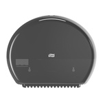 555008 | Tork Black Plastic Toilet Roll Dispenser, 132mm x 275mm x 345mm