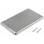 MK Electric 2 Gang Stainless Steel Blanking Plate
