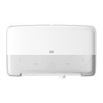 555500 | Tork White Plastic Toilet Roll Dispenser, 146mm x 256mm x 432mm