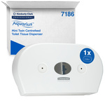 7186 | Kimberly Clark White Plastic Toilet Paper Dispenser, 464mm x 133mm x 274mm