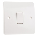 MK Electric White Rocker Light Switch, 2 Way, 1 Gang, Logic Plus