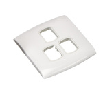 Contactum White 3 Gang Light Switch Cover