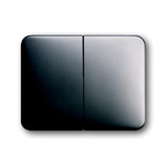 ABB Grey 2 Gang Light Switch Cover