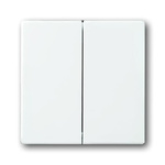 ABB White 2 Gang Light Switch Cover