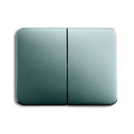 ABB Grey 2 Gang Light Switch Cover
