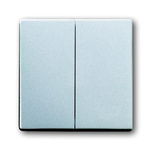 ABB Grey 2 Gang Light Switch Cover