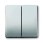 ABB Grey 2 Gang Light Switch Cover